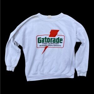Retro Mens Large Gatorade White Sweatshirt Crew